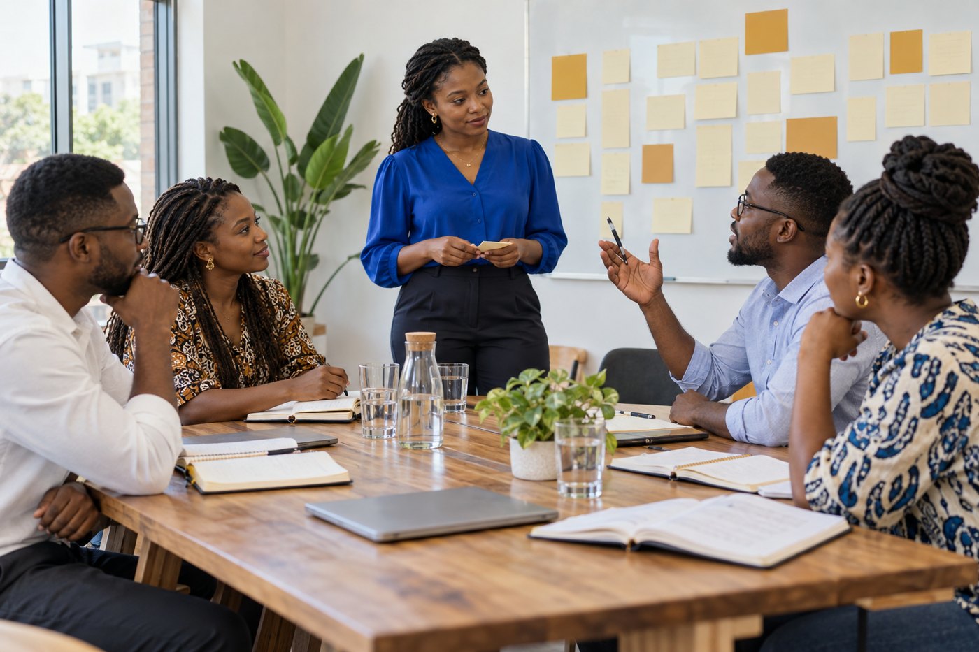 Illustration d’un atelier entre jeunes professionnels africains