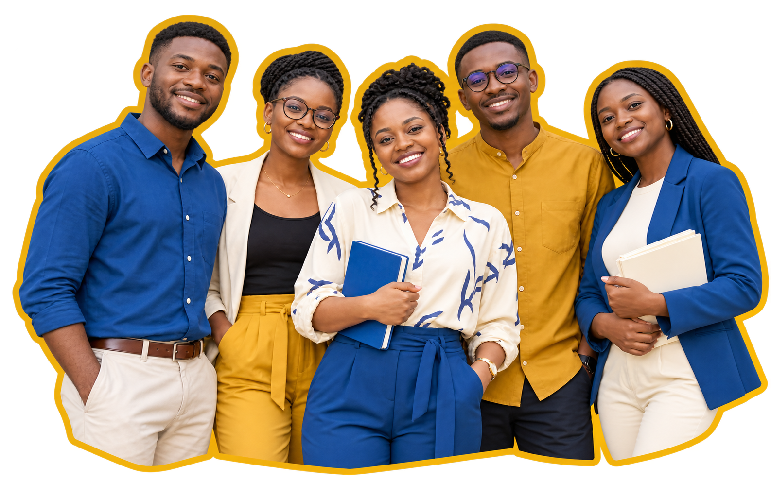 Illustration de jeunes professionnels africains